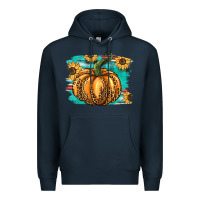 Navy pumpkin western Premium Hoodie - BarkalooDesign