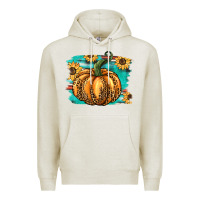 Oatmeal Heather pumpkin western Premium Hoodie - BarkalooDesign