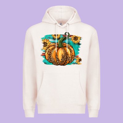 Pumpkin Western Premium Hoodie Designed By Barkaloodesign