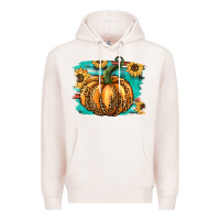 Pale Pink pumpkin western Premium Hoodie - BarkalooDesign