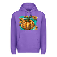 Purple pumpkin western Premium Hoodie - BarkalooDesign