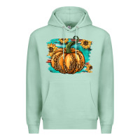 Seafoam pumpkin western Premium Hoodie - BarkalooDesign