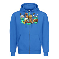 True Royal french bulldog coffee cups Zipper Hoodie - Zillion Design Studio