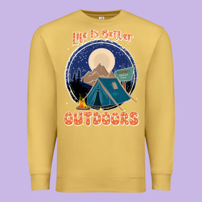 Life Is Better Outdoors Premium Sweatshirt Designed By Jahusdesignshop