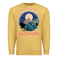 Antique Gold life is better outdoors Premium Sweatshirt - JahusDesignShop