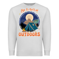 Dove Grey life is better outdoors Premium Sweatshirt - JahusDesignShop