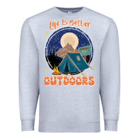 Heather Grey life is better outdoors Premium Sweatshirt - JahusDesignShop