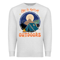 Oatmeal Heather life is better outdoors Premium Sweatshirt - JahusDesignShop