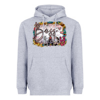 Heather Grey boss lady Heavyweight Hoodie - SublimationCraftShop