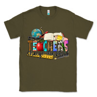 Army Green teachers change the world Classic Tee - Zillion Design Studio