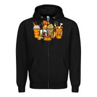 Black cocker spaniel coffee cups Zipper Hoodie - Zillion Design Studio