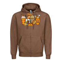 Chestnut cocker spaniel coffee cups Zipper Hoodie - Zillion Design Studio