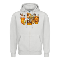 Dove Grey cocker spaniel coffee cups Zipper Hoodie - Zillion Design Studio
