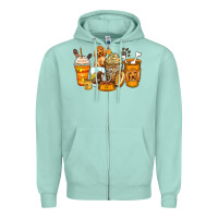 Seafoam cocker spaniel coffee cups Zipper Hoodie - Zillion Design Studio