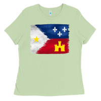 Matcha louisiana flag background Ladies Tee - BarkalooDesign