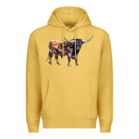 Antique Gold Texas Longhorn Bull Premium Hoodie - LillyAllenDesigns