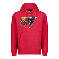 Cardinal Texas Longhorn Bull Premium Hoodie - LillyAllenDesigns