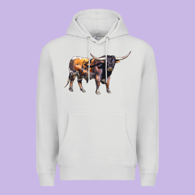 Texas Longhorn Bull Premium Hoodie Designed By Lillyallendesigns