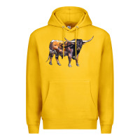 Lemon Texas Longhorn Bull Premium Hoodie - LillyAllenDesigns