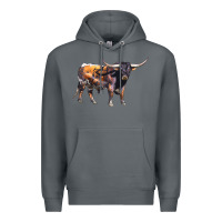 Rock Texas Longhorn Bull Premium Hoodie - LillyAllenDesigns