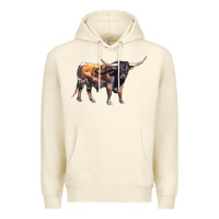 Sandshell Texas Longhorn Bull Premium Hoodie - LillyAllenDesigns