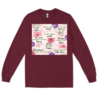 Burgundy positive quotes Long Sleeve Tee - MaliasSmallBusiness