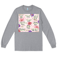Heather Grey positive quotes Long Sleeve Tee - MaliasSmallBusiness