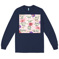 Navy positive quotes Long Sleeve Tee - MaliasSmallBusiness