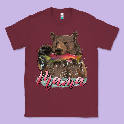 Mother's Day Mama Bear Hunting Fish Classic Tee Designed By Ranaportraitstore