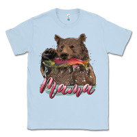 Dusty Blue Mother's Day Mama Bear Hunting Fish Classic Tee - RanaPortraitStore