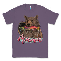 Lavender Mother's Day Mama Bear Hunting Fish Classic Tee - RanaPortraitStore