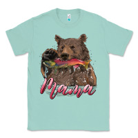 Seafoam Mother's Day Mama Bear Hunting Fish Classic Tee - RanaPortraitStore
