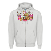 Dove Grey Chihuahua coffee cups Zipper Hoodie - Zillion Design Studio
