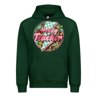 Forest Green happy teacher lighting bolt Urban Hoodie - MaliasSmallBusiness