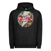 Pigment Black happy teacher lighting bolt Urban Hoodie - MaliasSmallBusiness