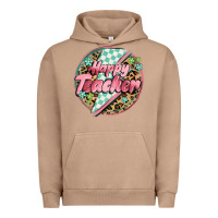 Pigment Burro happy teacher lighting bolt Urban Hoodie - MaliasSmallBusiness