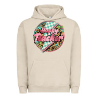 Pigment French Oak happy teacher lighting bolt Urban Hoodie - MaliasSmallBusiness