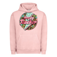 Pigment Salmon happy teacher lighting bolt Urban Hoodie - MaliasSmallBusiness