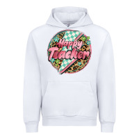 White happy teacher lighting bolt Urban Hoodie - MaliasSmallBusiness