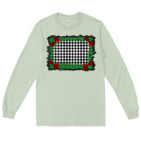 Matcha christmas black and white background Long Sleeve Tee - BarkalooDesign