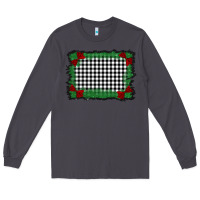 Smoke christmas black and white background Long Sleeve Tee - BarkalooDesign