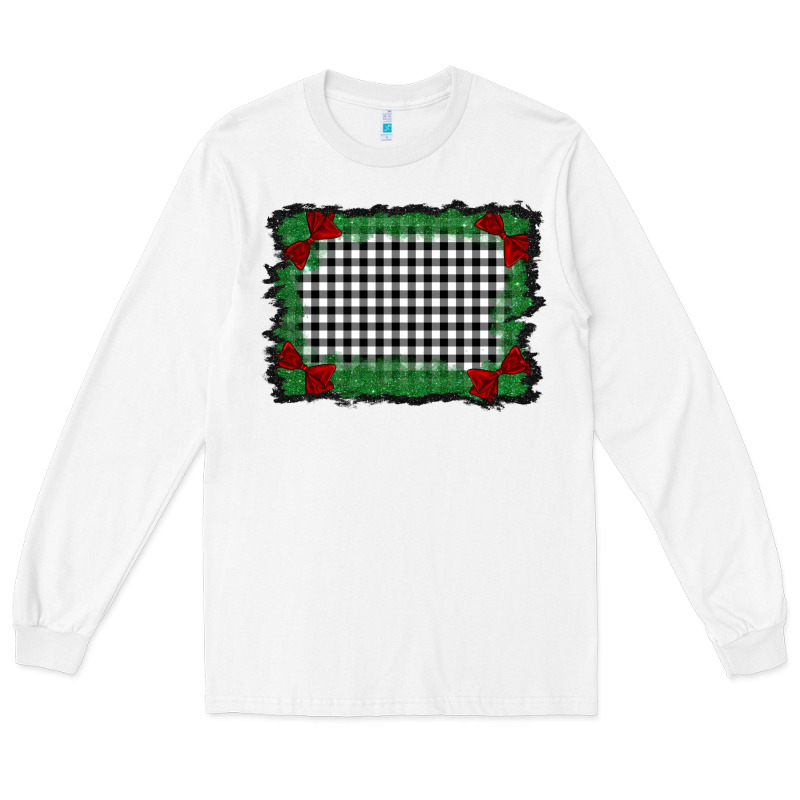 Christmas Black And White Background Long Sleeve Tee by BarkalooDesign | Teevron