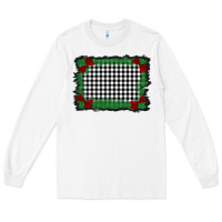 White christmas black and white background Long Sleeve Tee - BarkalooDesign