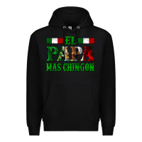 Black El Papa Mas Chingon Mexican Premium Hoodie - LillyAllenDesigns