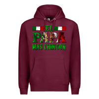 Burgundy El Papa Mas Chingon Mexican Premium Hoodie - LillyAllenDesigns