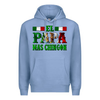 Colony Blue El Papa Mas Chingon Mexican Premium Hoodie - LillyAllenDesigns