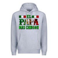 Heather Grey El Papa Mas Chingon Mexican Premium Hoodie - LillyAllenDesigns