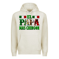 Oatmeal Heather El Papa Mas Chingon Mexican Premium Hoodie - LillyAllenDesigns