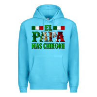 Ocean Blue El Papa Mas Chingon Mexican Premium Hoodie - LillyAllenDesigns