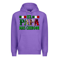 Purple El Papa Mas Chingon Mexican Premium Hoodie - LillyAllenDesigns
